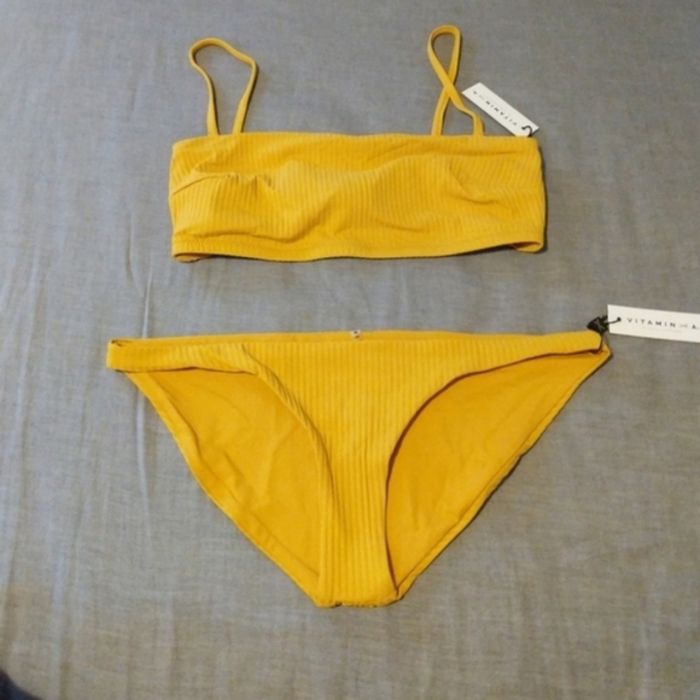 Vitamin A Mila Bikini Bandeau Top Luciana Bottoms - Picture 8 of 10